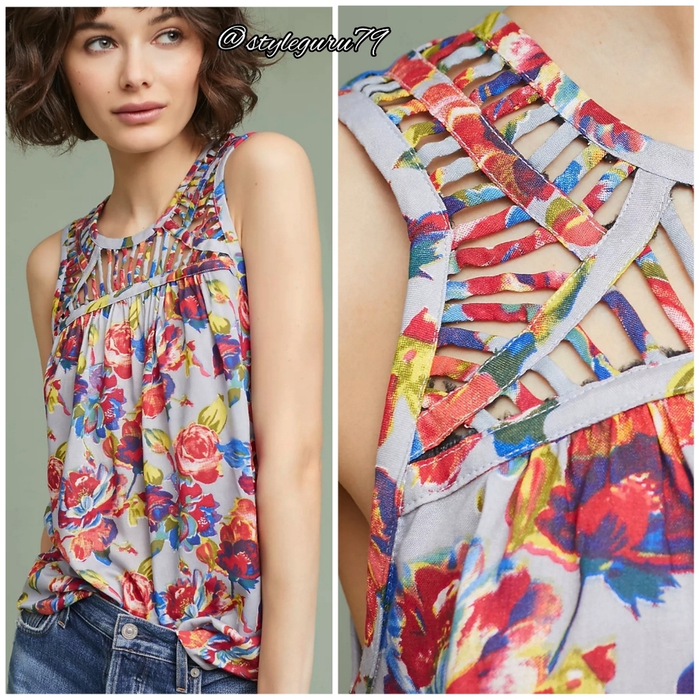 NWT, Anthropologie, Ranna Gill Faye Floral Top